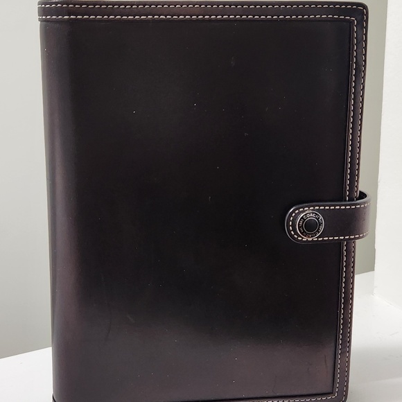 COACH Black Vachetta Leather Planner - Picture 1 of 8